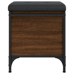 Banc de rangement chêne marron 42x42x45 cm bois d'ingénierie 