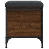Banc de rangement chêne marron 42x42x45 cm bois d'ingénierie 