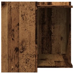 Meuble de bac à litière pour chat vieux bois bois d'ingénierie 