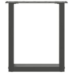 Pieds de table basse en U 2 pièces Anthracite 38 x (42-43) cm Acier 