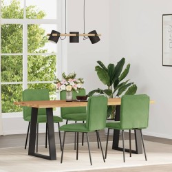 Chaises à manger lot de 4 vert clair velours 