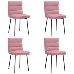 Chaises à manger lot de 4 Rose Velours 