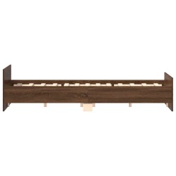 Cadre de lit sans matelas chêne marron 200x200 cm 