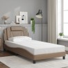 Cadre de lit avec LED sans matelas cappuccino 100x200 cm 
