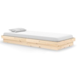 Cadre de lit Bois massif 90x200 cm 