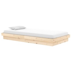 Cadre de lit Bois massif 90x200 cm 
