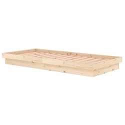 Cadre de lit Bois massif 90x200 cm 
