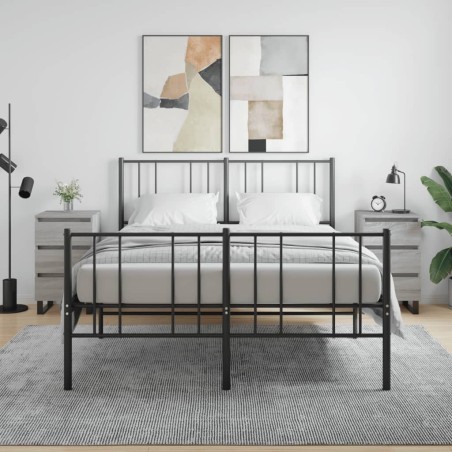 Tables de chevet 2 pcs sonoma gris 40x35x69 cm bois ingénierie 