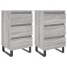 Tables de chevet 2 pcs sonoma gris 40x35x69 cm bois ingénierie 