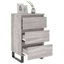 Tables de chevet 2 pcs sonoma gris 40x35x69 cm bois ingénierie 