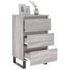 Tables de chevet 2 pcs sonoma gris 40x35x69 cm bois ingénierie 