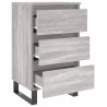 Tables de chevet 2 pcs sonoma gris 40x35x69 cm bois ingénierie 