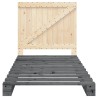 Cadre de lit sans matelas gris 100x200 cm bois massif de pin 