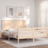 Cadre de lit sans matelas 160x200 cm bois massif 