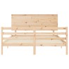 Cadre de lit sans matelas 160x200 cm bois massif 