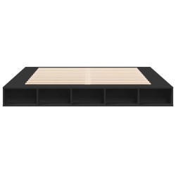Cadre de lit sans matelas noir 200x200 cm 