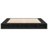 Cadre de lit sans matelas noir 200x200 cm 