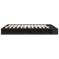Cadre de lit sans matelas noir 200x200 cm 