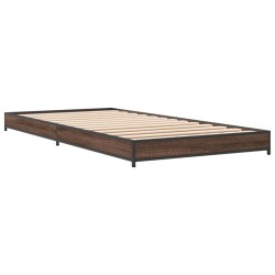 Cadre de lit sans matelas chêne marron 100x200 cm 