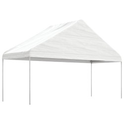 Belvédère avec toit blanc 5,88x2,23x3,75 m polyéthylène 