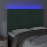 Tête de lit à LED Vert foncé 160x7x118/128 cm Velours 