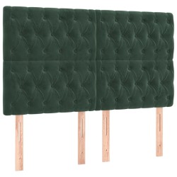 Tête de lit à LED Vert foncé 160x7x118/128 cm Velours 