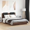 Cadre de lit sans matelas chêne marron 120x190 cm 