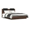 Cadre de lit sans matelas chêne marron 120x190 cm 