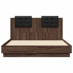 Cadre de lit sans matelas chêne marron 120x190 cm 
