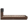 Cadre de lit sans matelas chêne marron 120x190 cm 