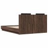 Cadre de lit sans matelas chêne marron 120x190 cm 