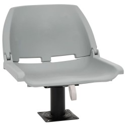 Ensemble de sièges de bateau pliables 4 pcs sans coussin gris 
