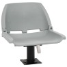 Ensemble de sièges de bateau pliables 4 pcs sans coussin gris 