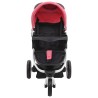 Poussette bébé à 3 roues Rose et noir 