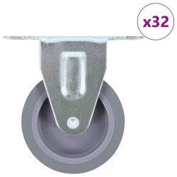32 pcs Roulettes fixes 75 mm 