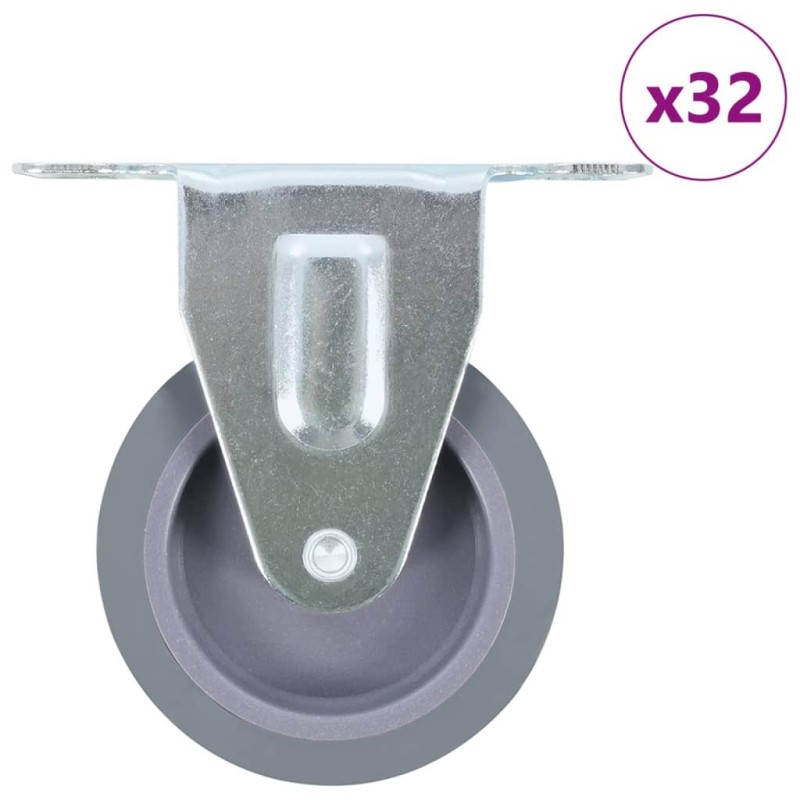 32 pcs Roulettes fixes 75 mm 