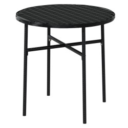 Ensemble à manger de jardin 3 pcs Résine tressée Noir 