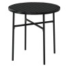 Ensemble à manger de jardin 3 pcs Résine tressée Noir 