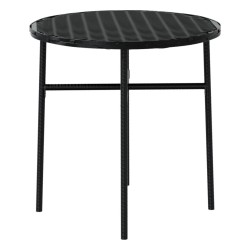 Ensemble à manger de jardin 3 pcs Résine tressée Noir 
