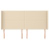 Tête de lit avec oreilles Crème 183x16x118/128 cm Tissu 