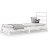 Lit coulissant sans matelas blanc 2x(90x190) cm 