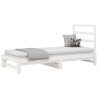 Lit coulissant sans matelas blanc 2x(90x190) cm 