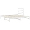 Lit coulissant sans matelas blanc 2x(90x190) cm 