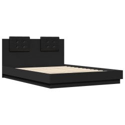 Cadre de lit sans matelas noir 150x200 cm 