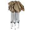 Chapiteau hexagonal pliable 3,6x3,1 m taupe 220g/m² 