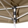 Chapiteau hexagonal pliable 3,6x3,1 m taupe 220g/m² 