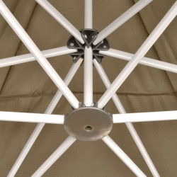 Chapiteau hexagonal pliable 3,6x3,1 m taupe 220g/m² 