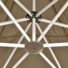 Chapiteau hexagonal pliable 3,6x3,1 m taupe 220g/m² 