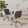 Chaises pivotantes à manger lot de 2 Gris foncé Tissu 