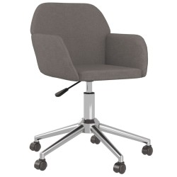 Chaises pivotantes à manger lot de 2 Gris foncé Tissu 